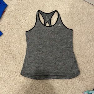 Grey loose adidas workout top